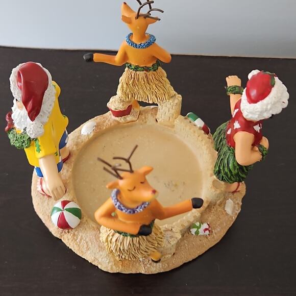 Yankee Candle Christmas Santa and Friends Hawaii Beach Candle Jar Holder - Picture 5 of 7